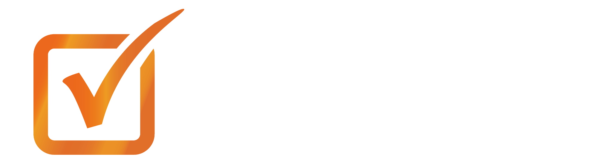 Clarté Administrative — logo blanc et orange