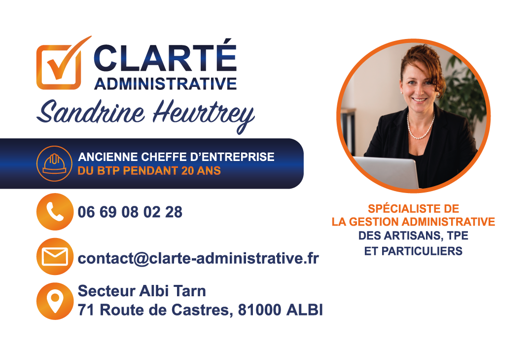 Clarté Administrative — carte de visite recto