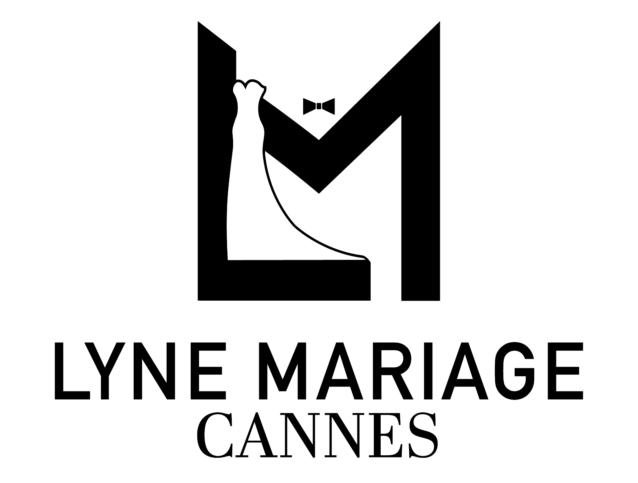 Logo Lyne Mariage Cannes sur fond blanc