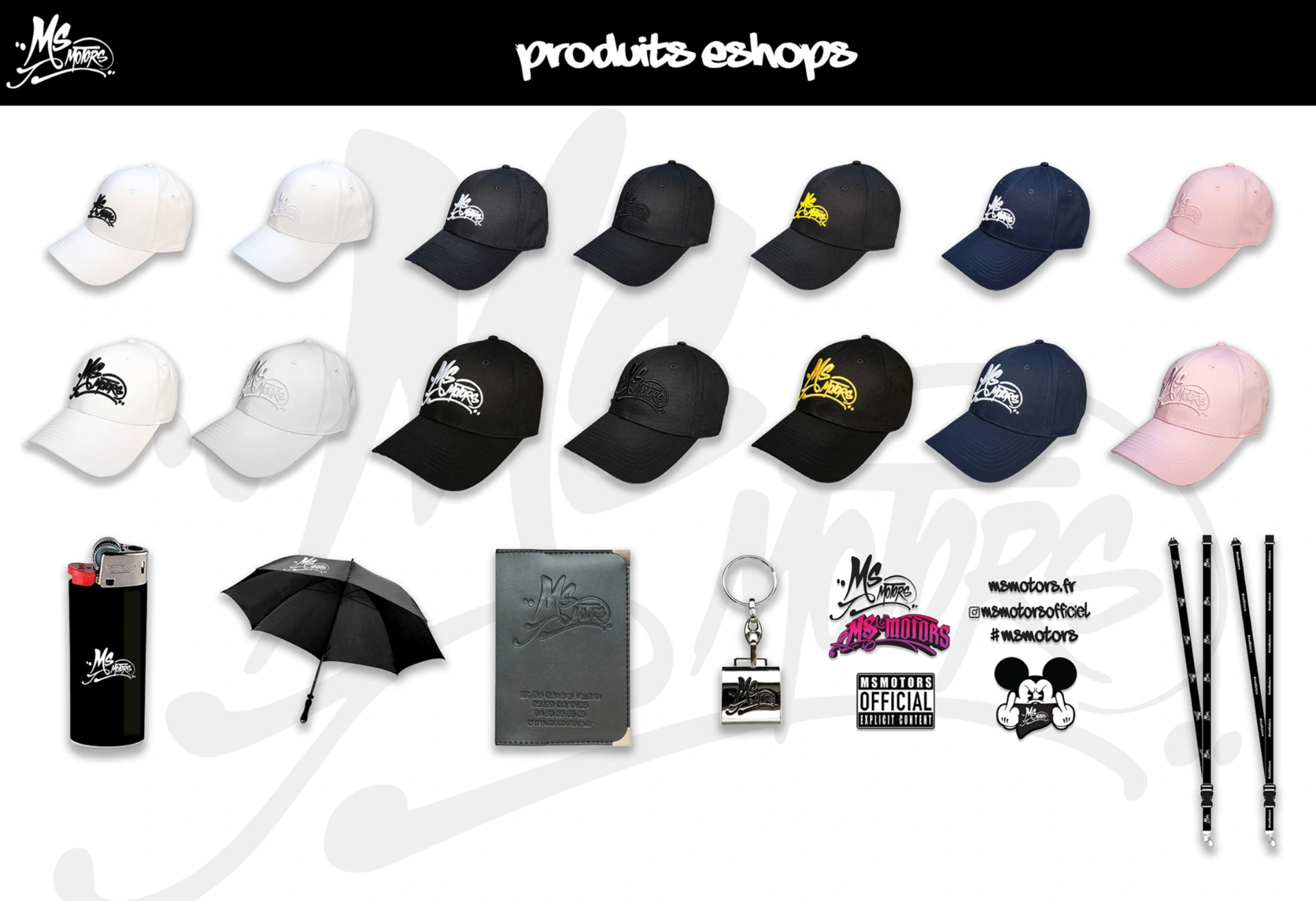 MS Motors — casquettes et accessoires