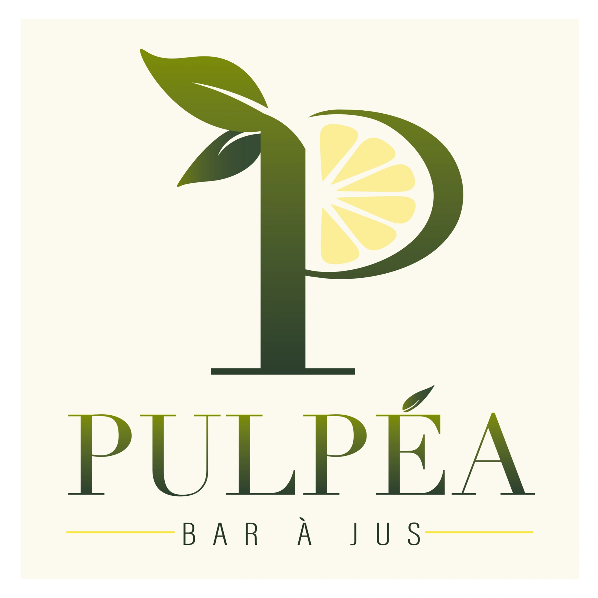 Logo Pulpéa sur fond crème