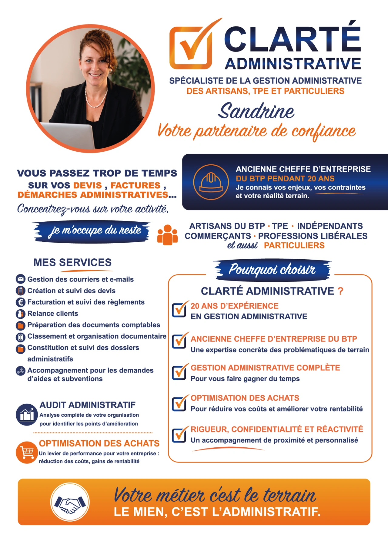 Clarté Administrative — flyer verso