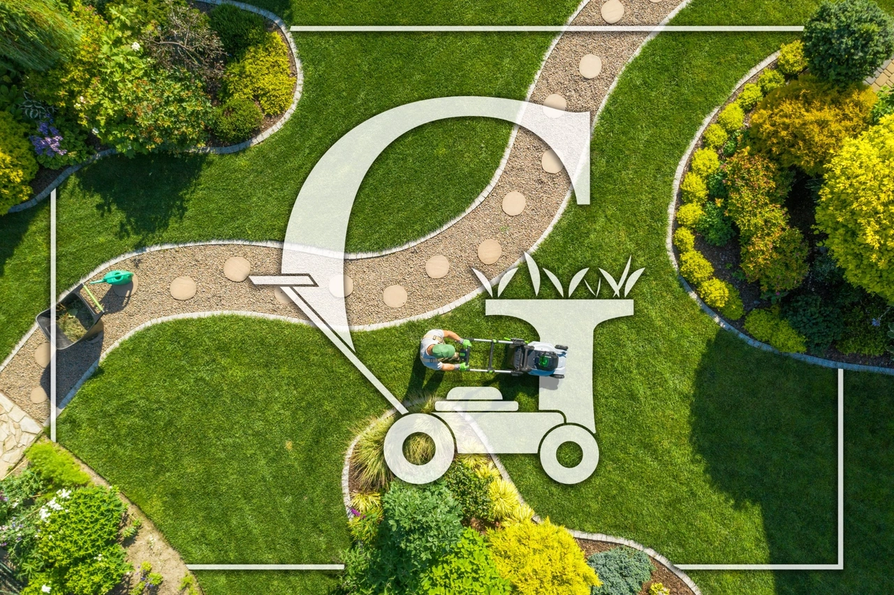 Joe Garden — monogramme dans un jardin paysager